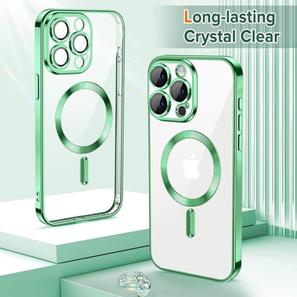 Husa MagSafe pentru Apple iPhone 15 Pro Max, Techsuit, Luxury Crystal, Verde Deschis