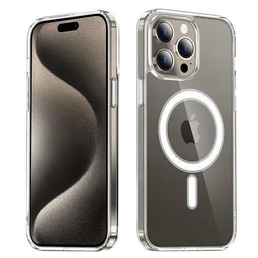 Husa MagSafe pentru Apple iPhone 15 Pro Max, Techsuit, Pro, Transparenta