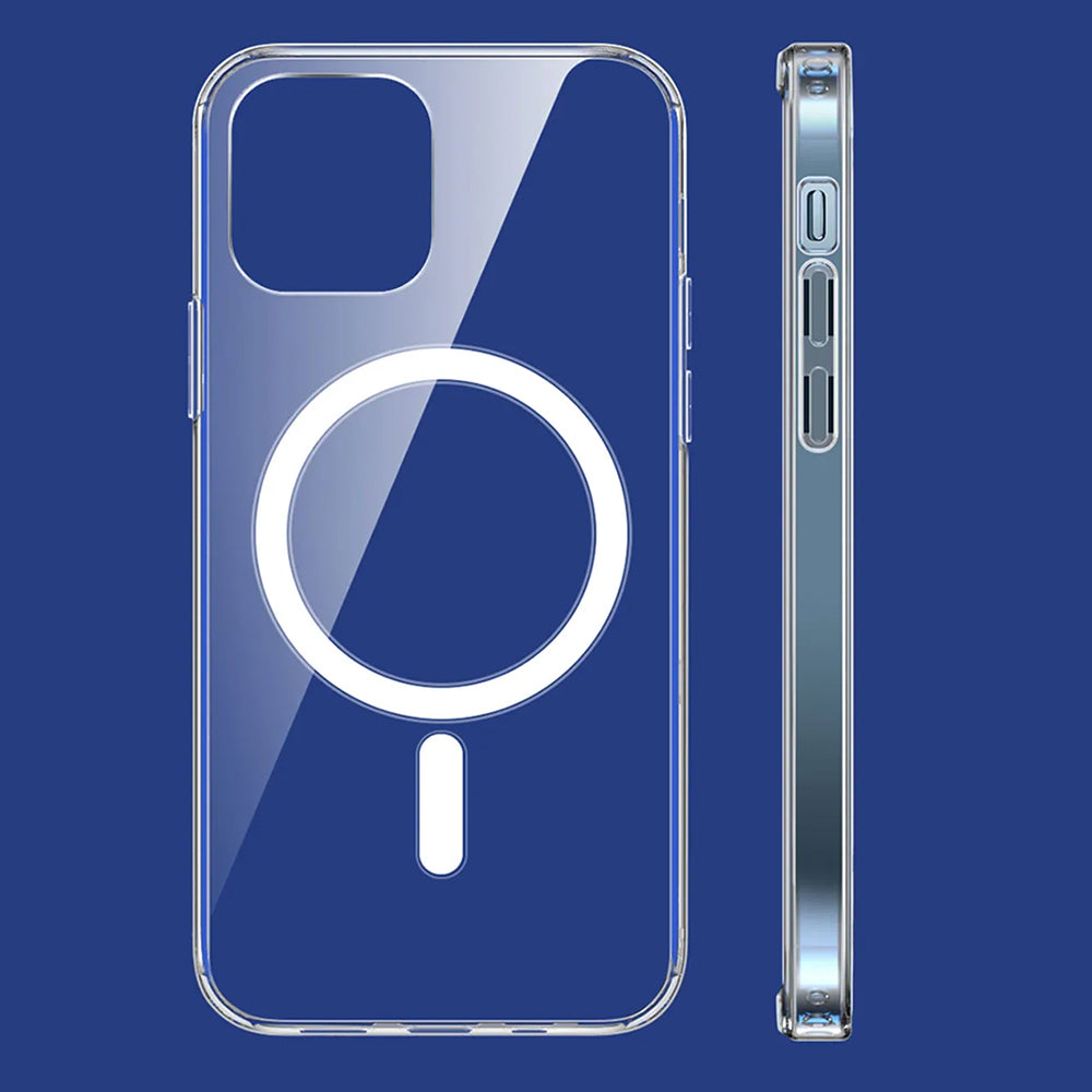 Husa MagSafe pentru Apple iPhone 15 Pro Max, Techsuit, Pro, Transparenta