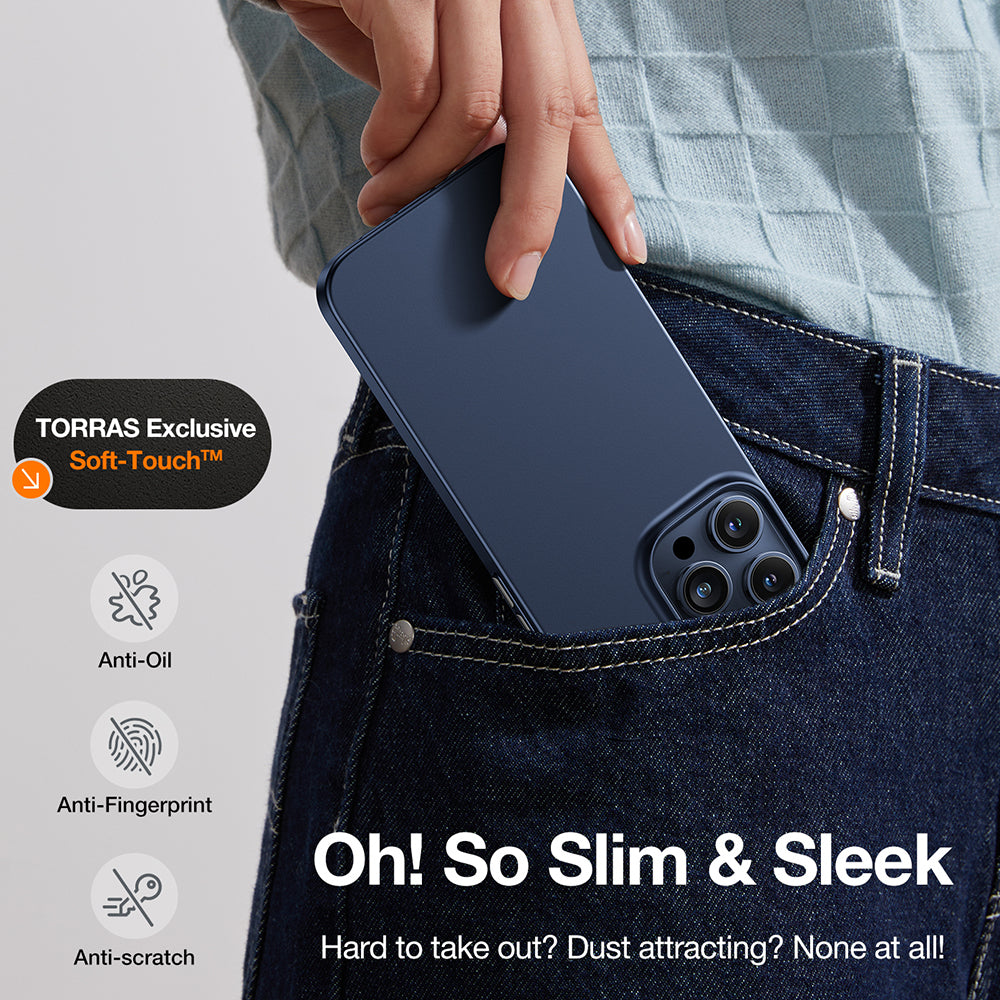 Husa MagSafe pentru Apple iPhone 15 Pro Max, Torras, OriginFit, Bleumarin