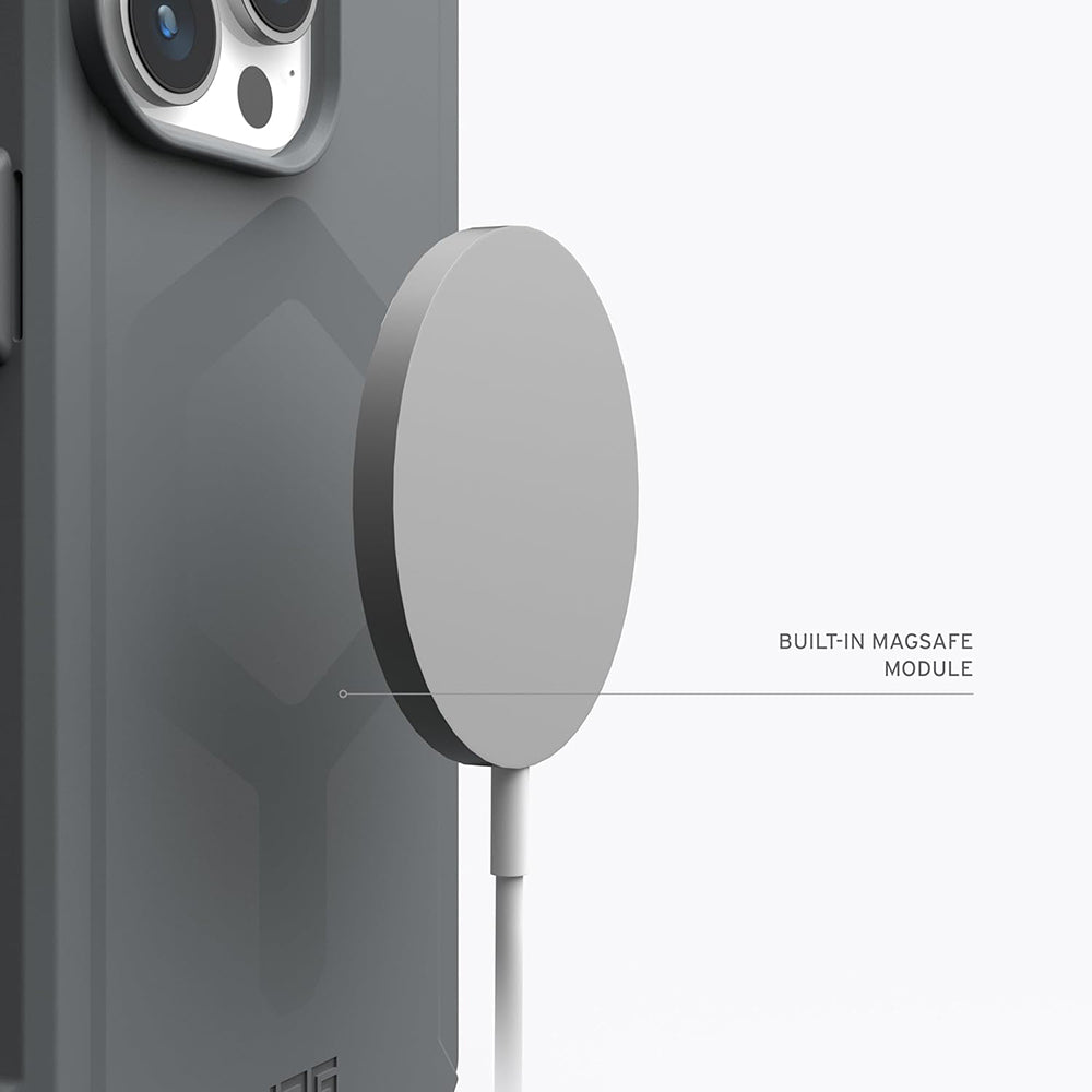 Husa MagSafe pentru Apple iPhone 15 Pro Max, Urban Armor Gear, Essential Armor, Argintie