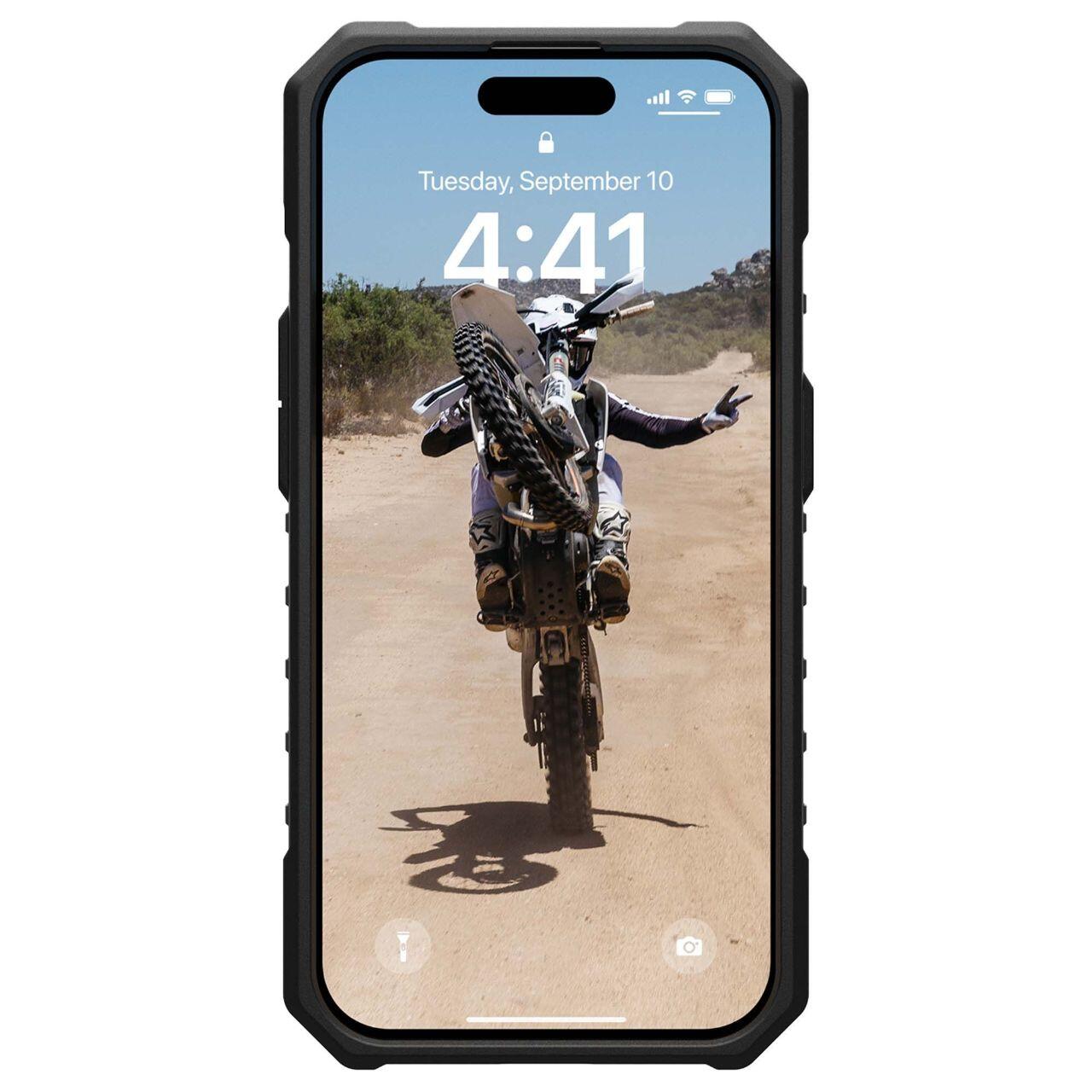 Husa MagSafe pentru Apple iPhone 15 Pro Max, Urban Armor Gear, Pathfinder SE Geo Camo, Camuflaj