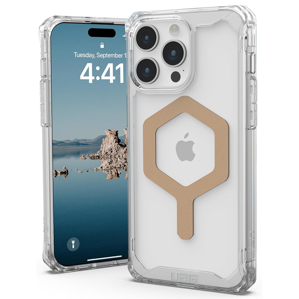 Husa MagSafe pentru Apple iPhone 15 Pro Max, Urban Armor Gear, Plyo, Aurie