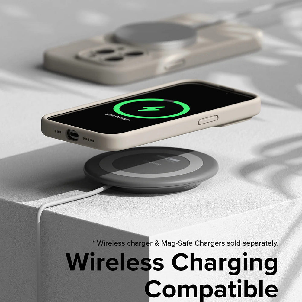 Husa MagSafe pentru Apple iPhone 15 Pro, Ringke, Silicone, Verde Lime