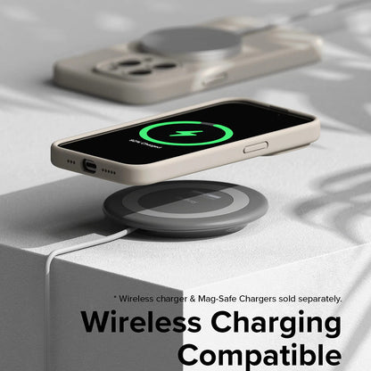 Husa MagSafe pentru Apple iPhone 15 Pro, Ringke, Silicone, Verde Lime