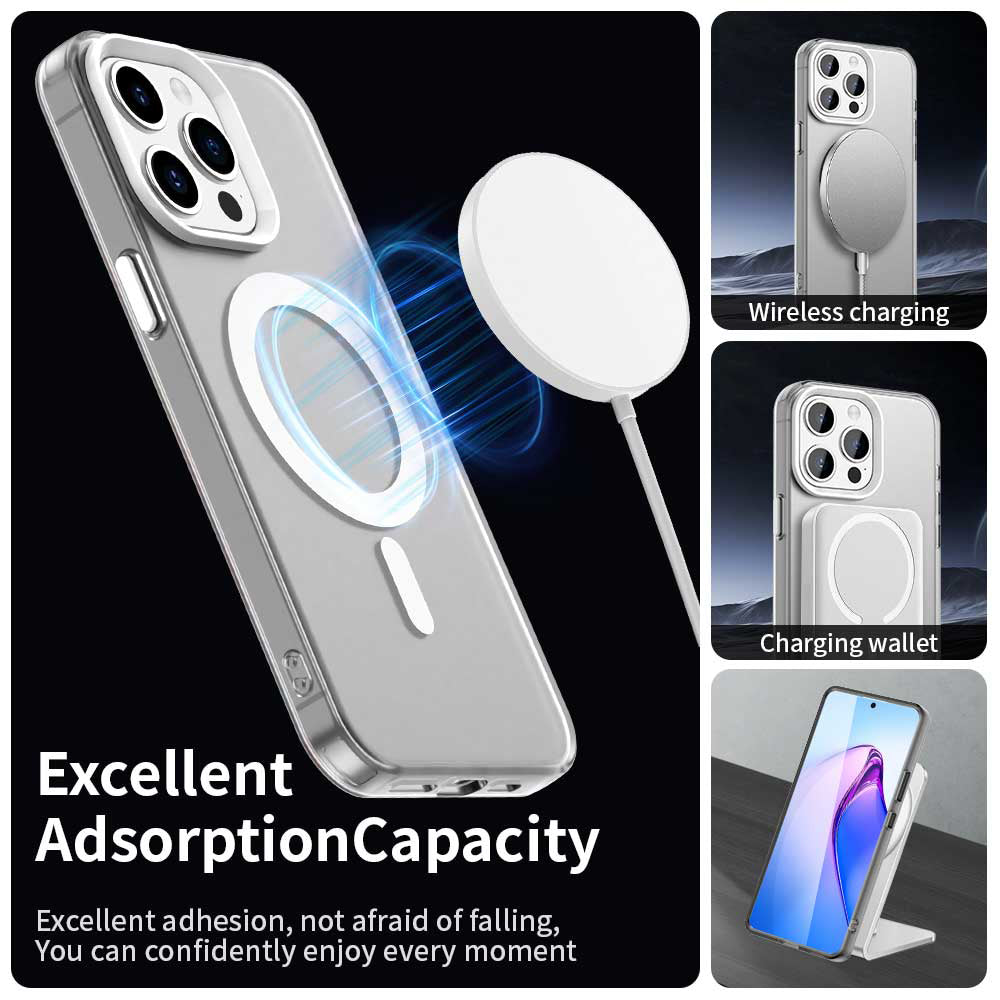 Husa MagSafe pentru Apple iPhone 15 Pro, Techsuit, CandyCase, Alba