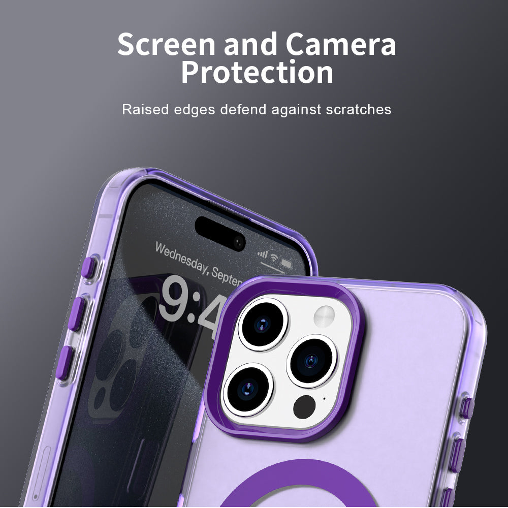 Husa MagSafe pentru Apple iPhone 15 Pro, Techsuit, CandyCase, Mov