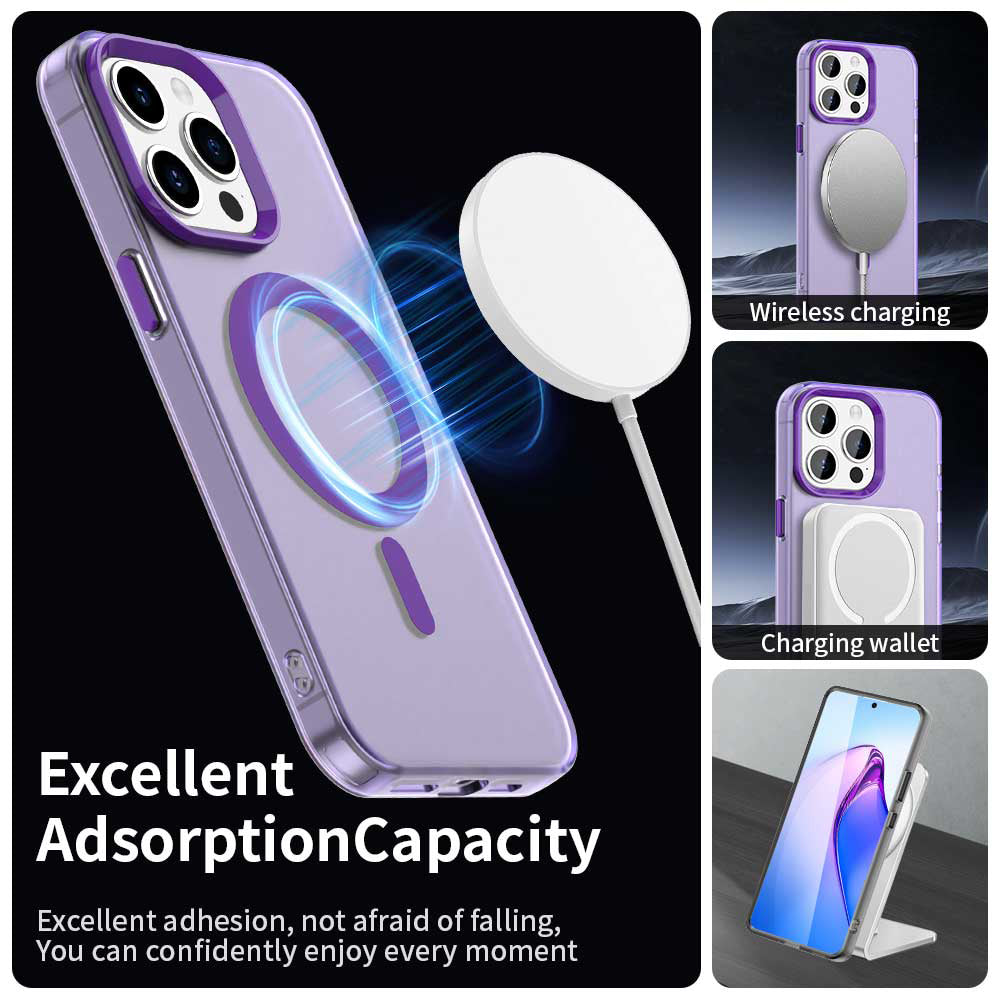 Husa MagSafe pentru Apple iPhone 15 Pro, Techsuit, CandyCase, Mov