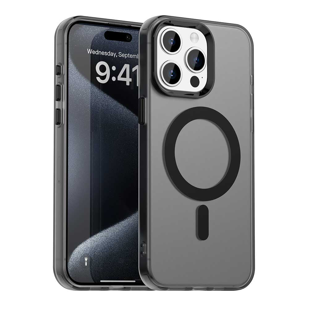 Husa MagSafe pentru Apple iPhone 15 Pro, Techsuit, CandyCase, Neagra
