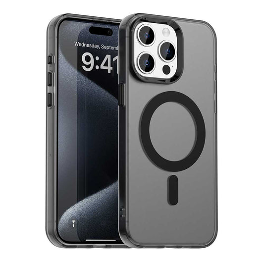 Husa MagSafe pentru Apple iPhone 15 Pro, Techsuit, CandyCase, Neagra