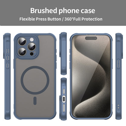 Husa MagSafe pentru Apple iPhone 15 Pro, Techsuit, HaloFrost II, Bleumarin