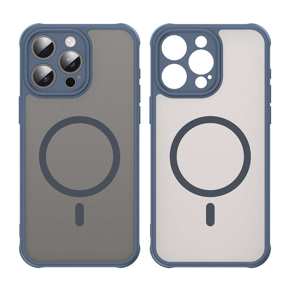Husa MagSafe pentru Apple iPhone 15 Pro, Techsuit, HaloFrost II, Bleumarin