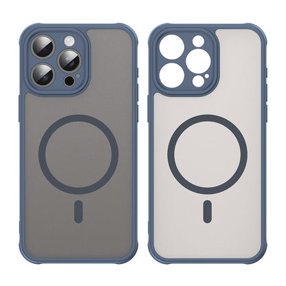 Husa MagSafe pentru Apple iPhone 15 Pro, Techsuit, HaloFrost II, Bleumarin
