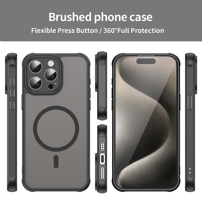 Husa MagSafe pentru Apple iPhone 15 Pro, Techsuit, HaloFrost II, Neagra