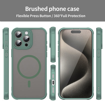 Husa MagSafe pentru Apple iPhone 15 Pro, Techsuit, HaloFrost II, Verde