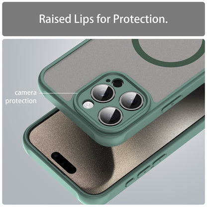 Husa MagSafe pentru Apple iPhone 15 Pro, Techsuit, HaloFrost II, Verde