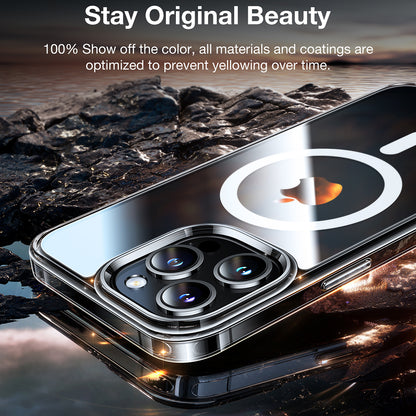 Husa MagSafe pentru Apple iPhone 15 Pro, Torras, Diamond, Transparenta