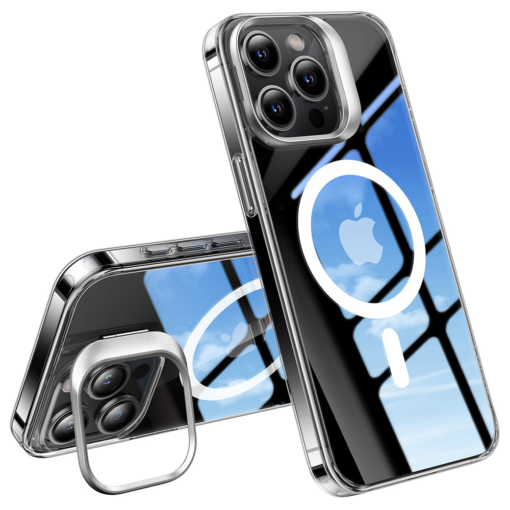 Husa MagSafe pentru Apple iPhone 15 Pro, Torras, Lstand, Transparenta