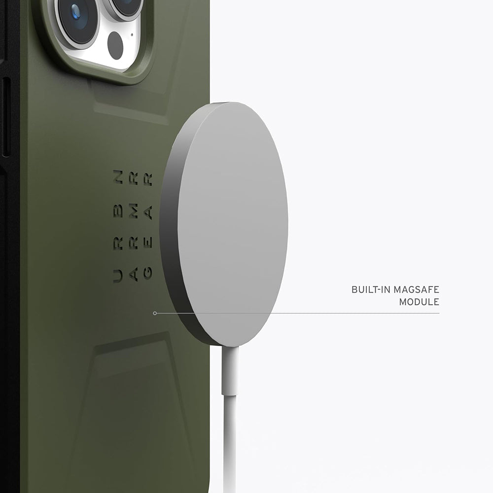 Husa MagSafe pentru Apple iPhone 15 Pro, Urban Armor Gear, Civilian, Verde
