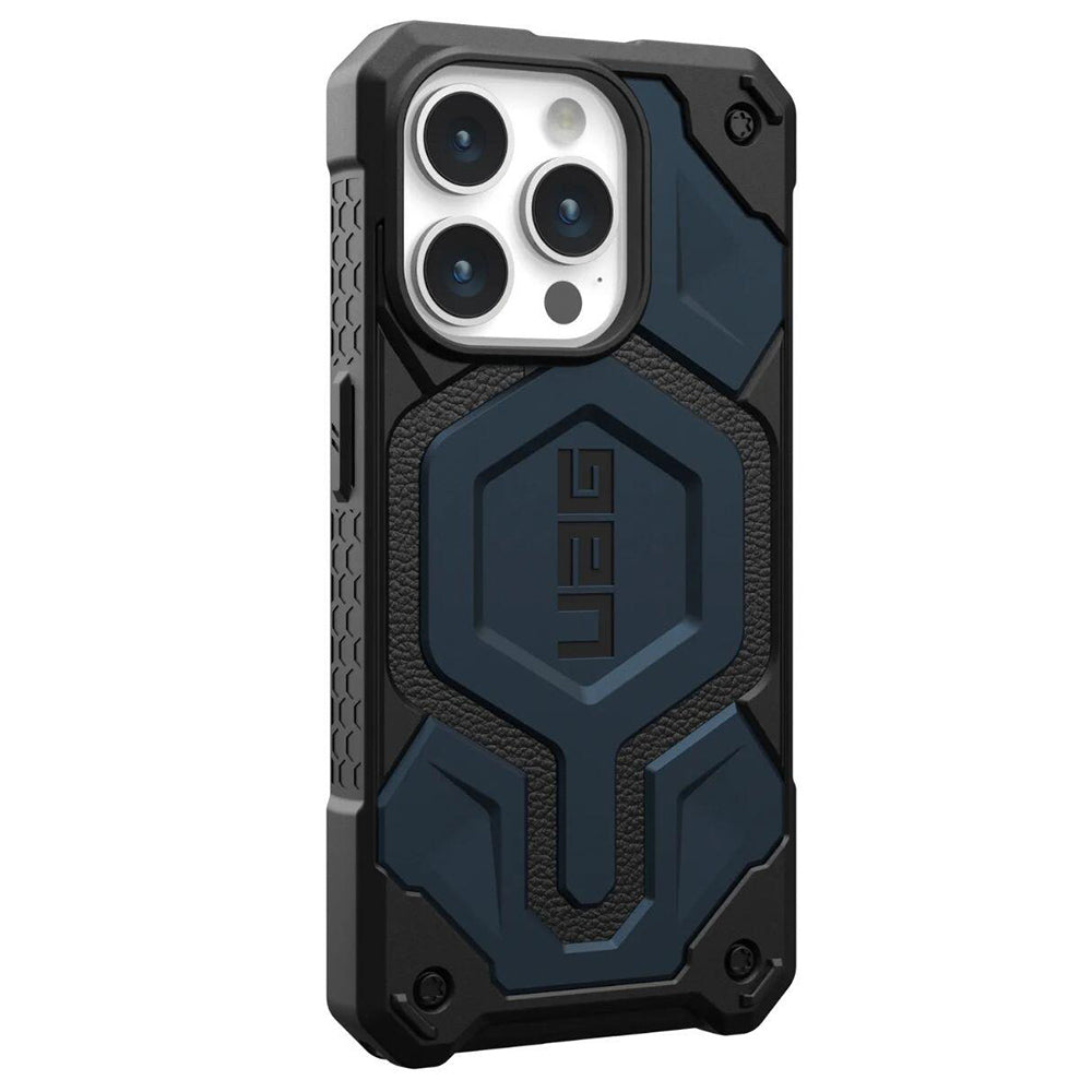 Husa MagSafe pentru Apple iPhone 15 Pro, Urban Armor Gear, Monarch Pro, Bleumarin
