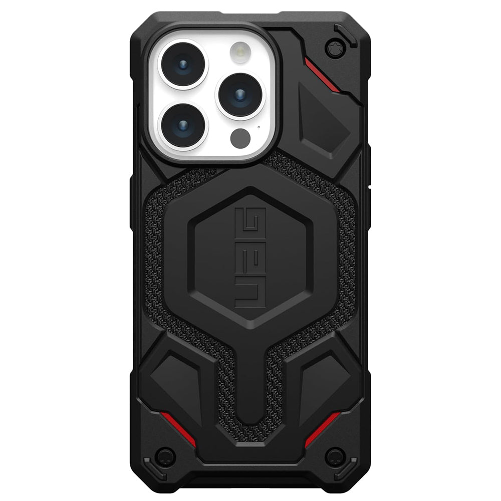 Husa MagSafe pentru Apple iPhone 15 Pro, Urban Armor Gear, Monarch Pro Kevlar, Neagra