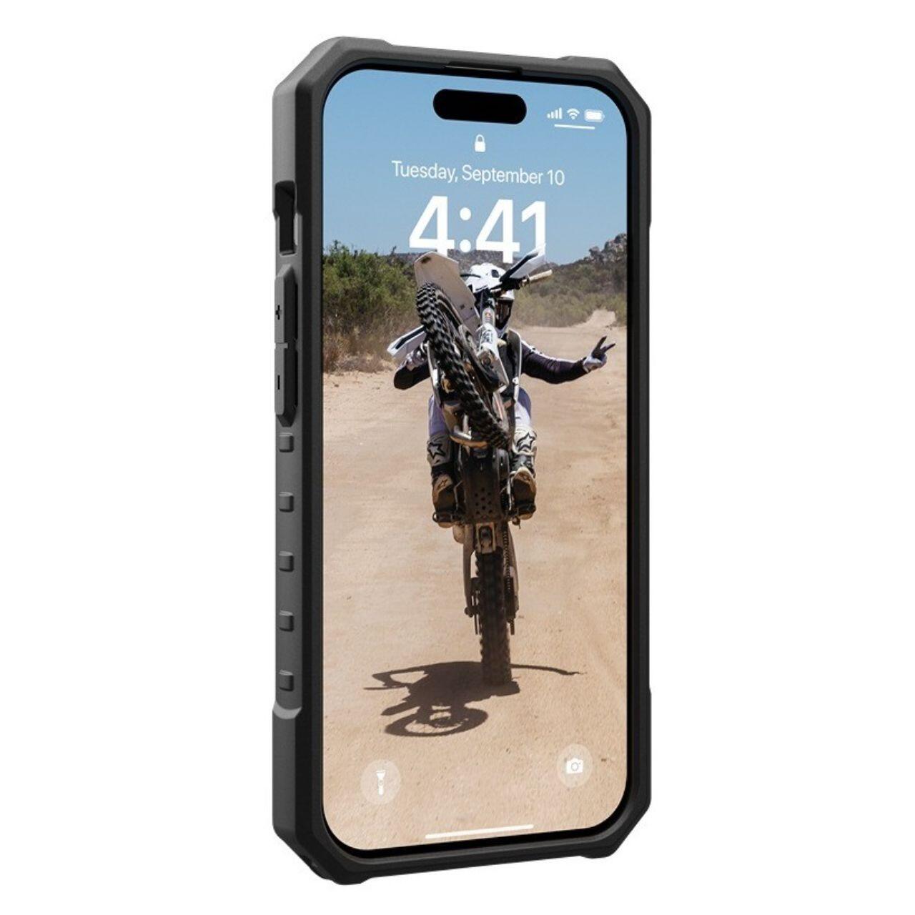 Husa MagSafe pentru Apple iPhone 15 Pro, Urban Armor Gear, Pathfinder, Gri