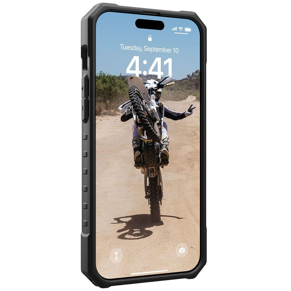 Husa MagSafe pentru Apple iPhone 15 Pro, Urban Armor Gear, Pathfinder SE Midnight Camo, Camuflaj