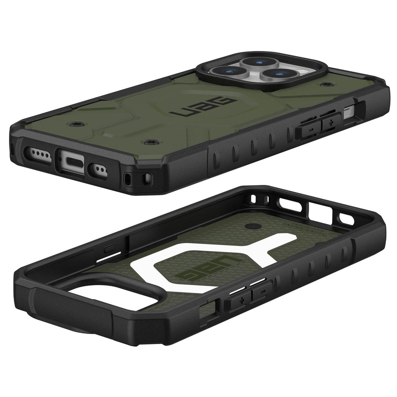 Husa MagSafe pentru Apple iPhone 15 Pro, Urban Armor Gear, Pathfinder, Verde
