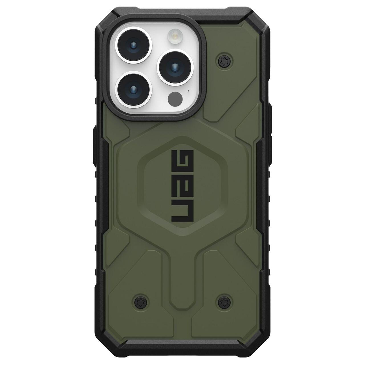 Husa MagSafe pentru Apple iPhone 15 Pro, Urban Armor Gear, Pathfinder, Verde