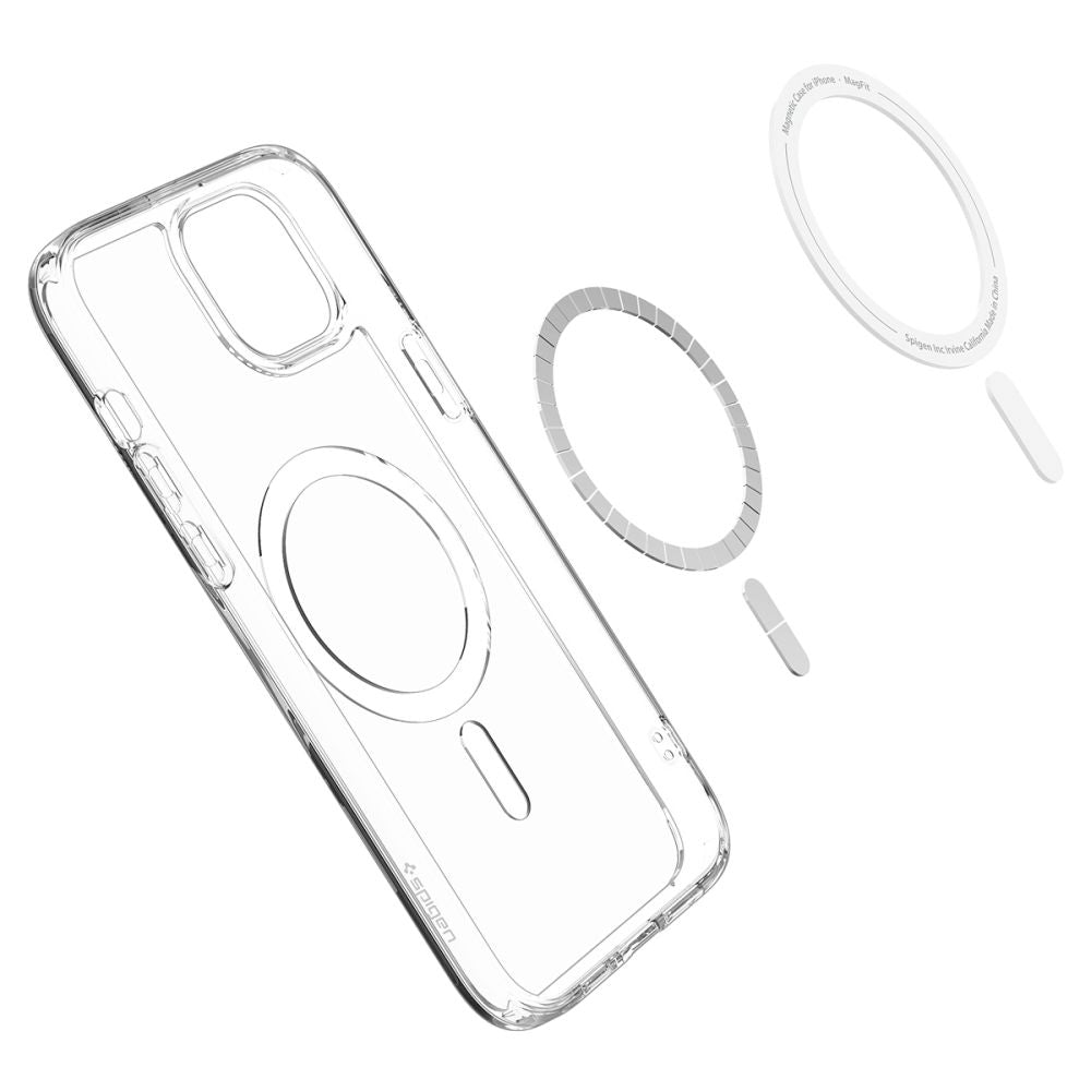 Husa MagSafe pentru Apple iPhone 15, Spigen, Ultra Hybrid, Alba ACS06802