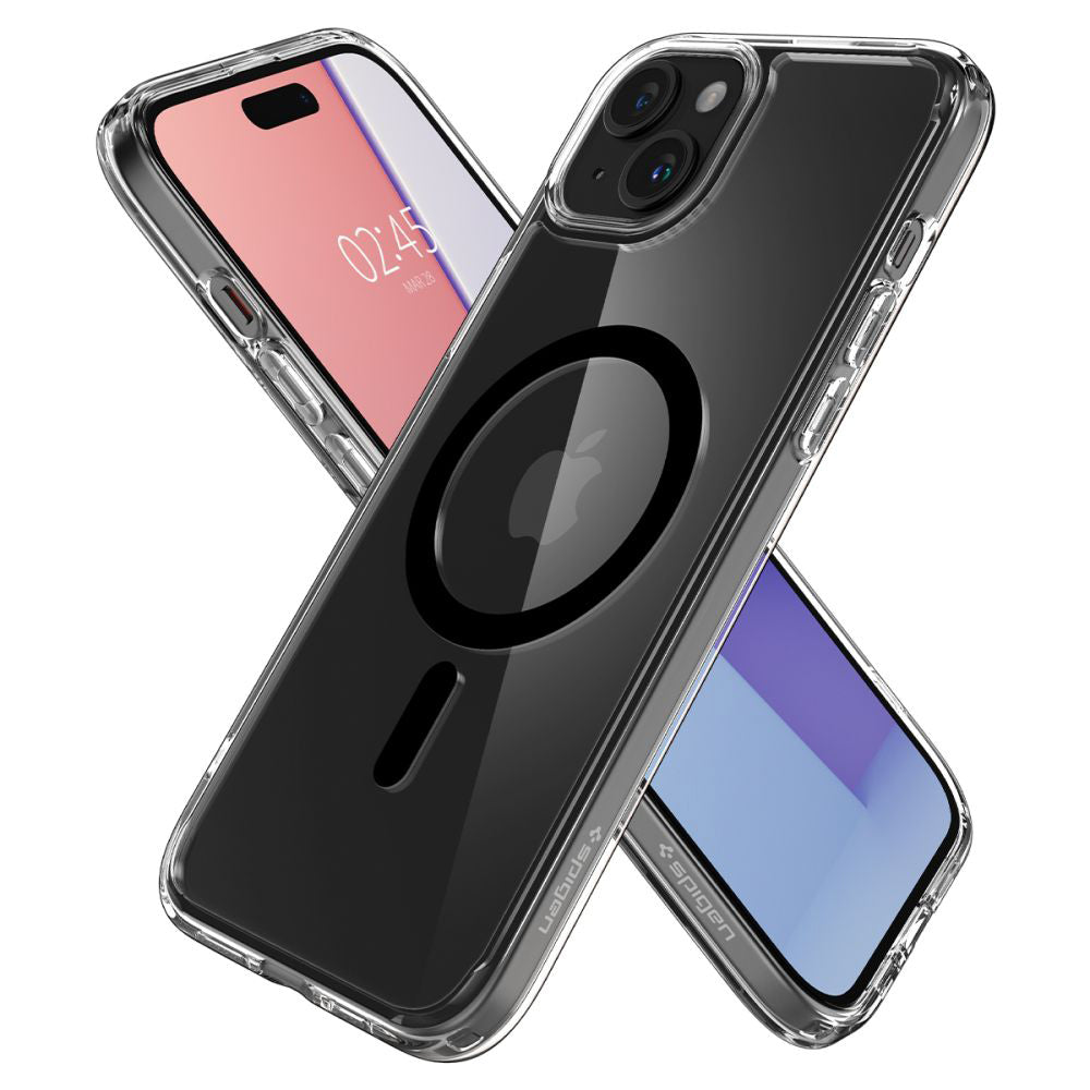 Husa MagSafe pentru Apple iPhone 15, Spigen, Ultra Hybrid, Neagra ACS06803
