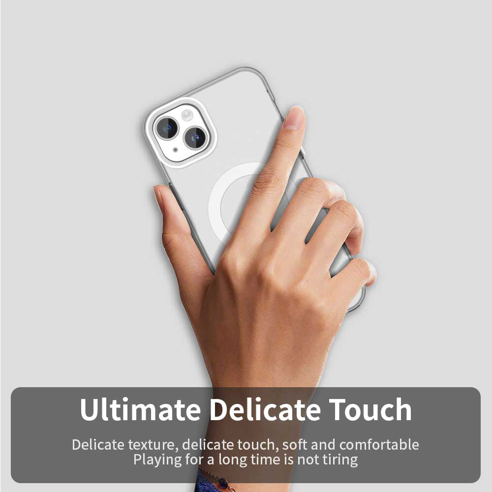 Husa MagSafe pentru Apple iPhone 15, Techsuit, CandyCase, Alba