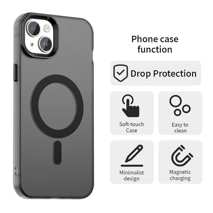 Husa MagSafe pentru Apple iPhone 15, Techsuit, CandyCase, Neagra
