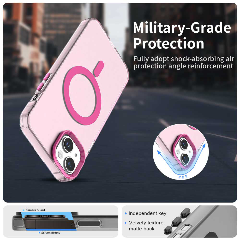 Husa MagSafe pentru Apple iPhone 15, Techsuit, CandyCase, Roz
