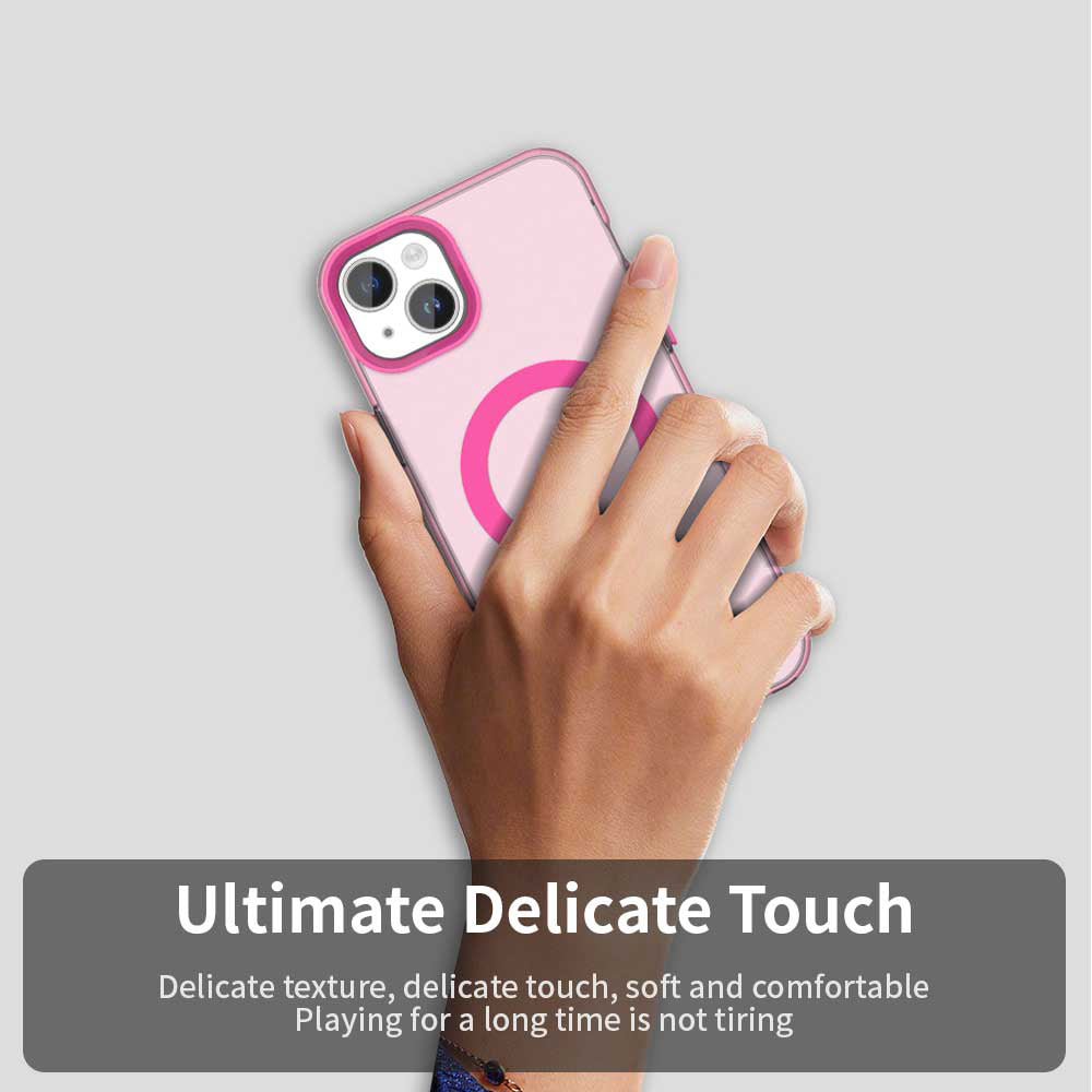 Husa MagSafe pentru Apple iPhone 15, Techsuit, CandyCase, Roz