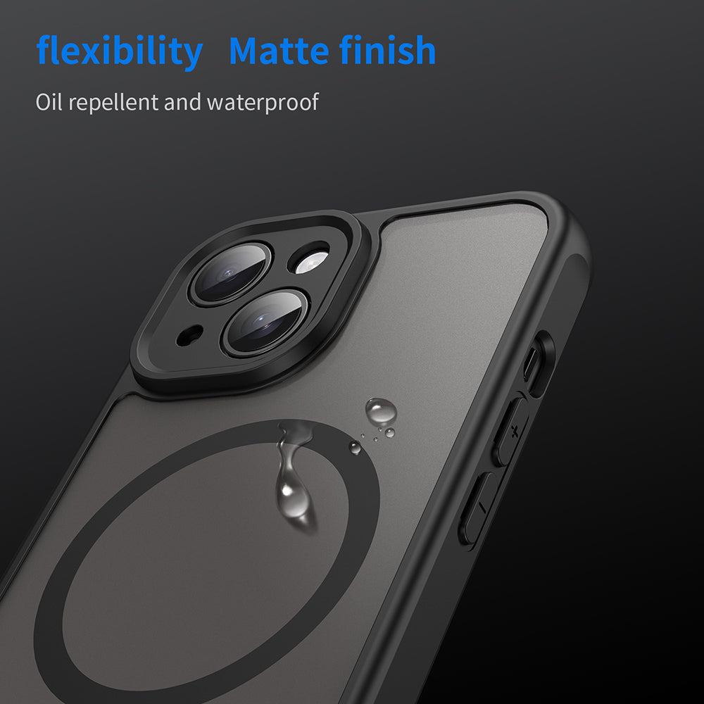 Husa MagSafe pentru Apple iPhone 15, Techsuit, HaloFrost II, Neagra