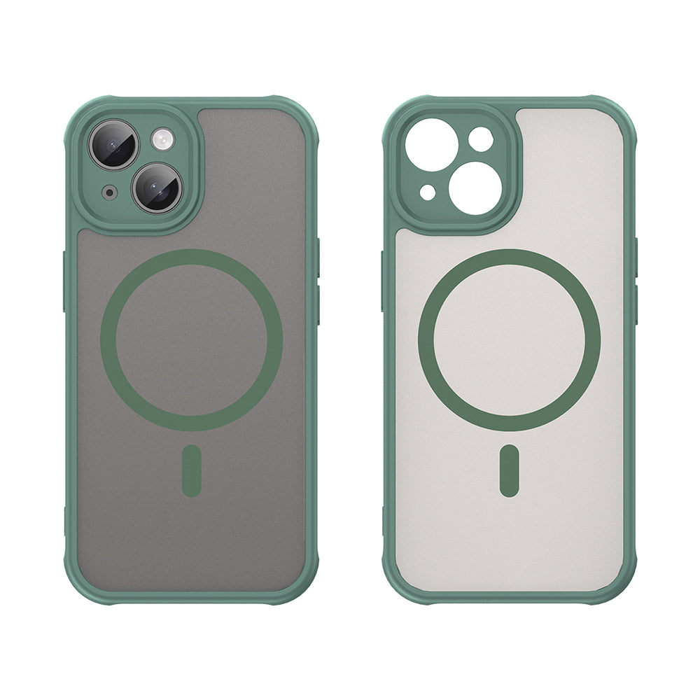 Husa MagSafe pentru Apple iPhone 15, Techsuit, HaloFrost II, Verde