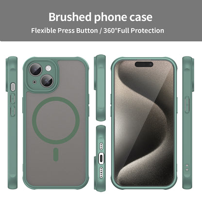 Husa MagSafe pentru Apple iPhone 15, Techsuit, HaloFrost II, Verde