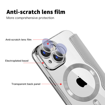 Husa MagSafe pentru Apple iPhone 15, Techsuit, SmartMag Book, Gri