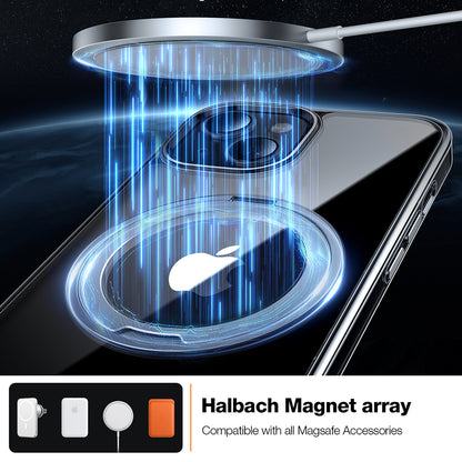 Husa MagSafe pentru Apple iPhone 15, Torras, Ostand Pro, Transparenta