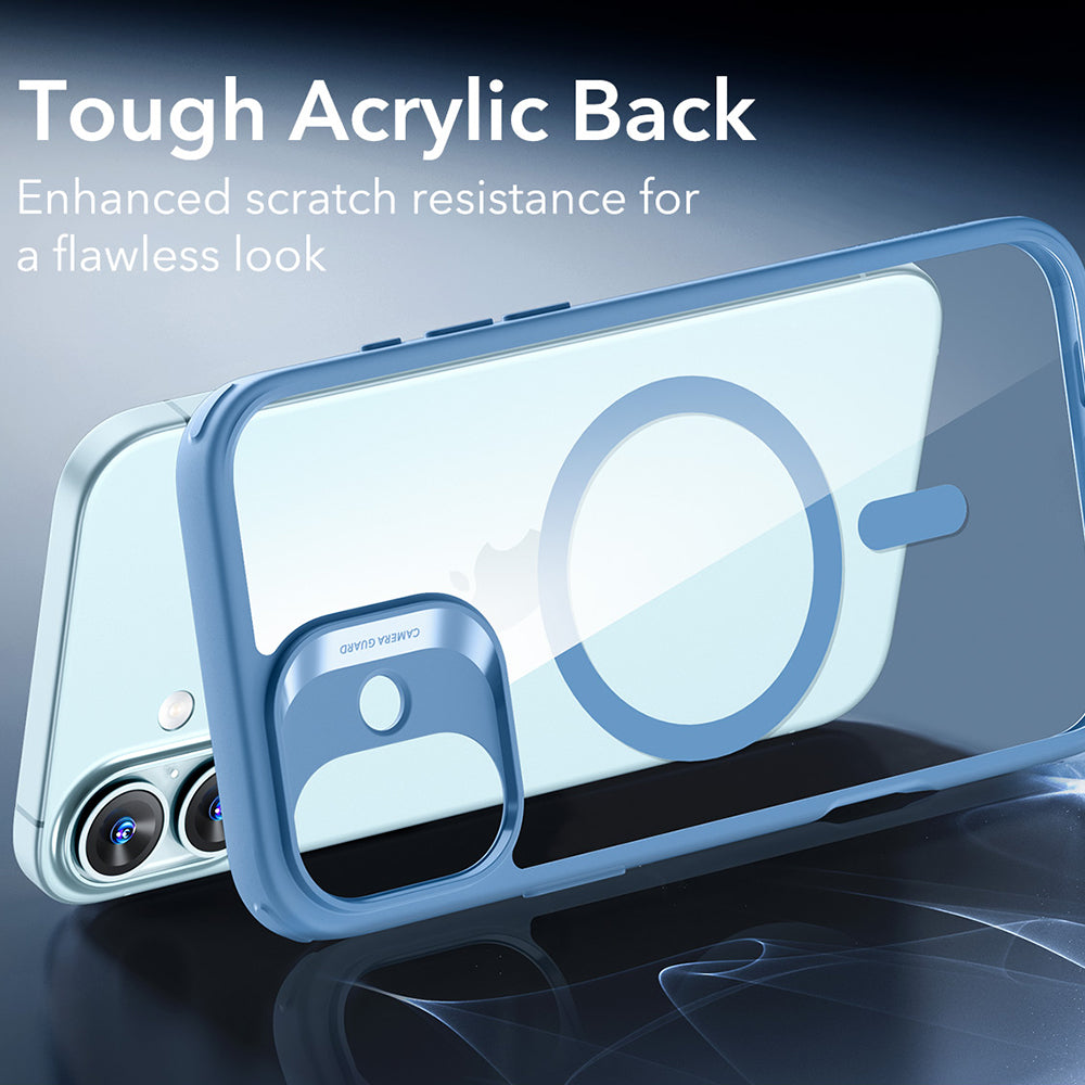 Husa MagSafe pentru Apple iPhone 16, ESR, Classic Hybrid, Albastra Transparenta