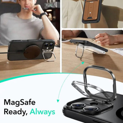 Husa MagSafe pentru Apple iPhone 16, ESR, Classic Hybrid Kickstand Slide, Neagra Satinata