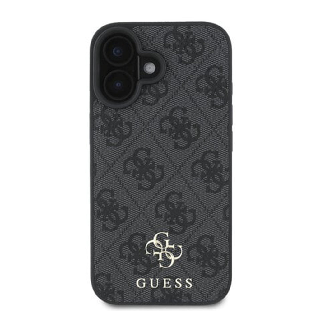 Husa MagSafe pentru Apple iPhone 16, Guess, 4G Classic, Neagra
