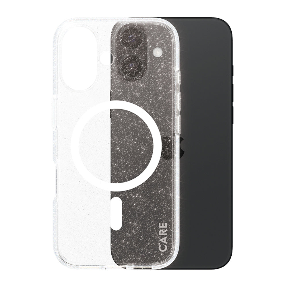 Husa MagSafe pentru Apple iPhone 16, PanzerGlass, Care Urban Combat Star Lit, Transparenta Alba