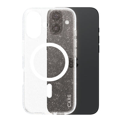 Husa MagSafe pentru Apple iPhone 16, PanzerGlass, Care Urban Combat Star Lit, Transparenta Alba