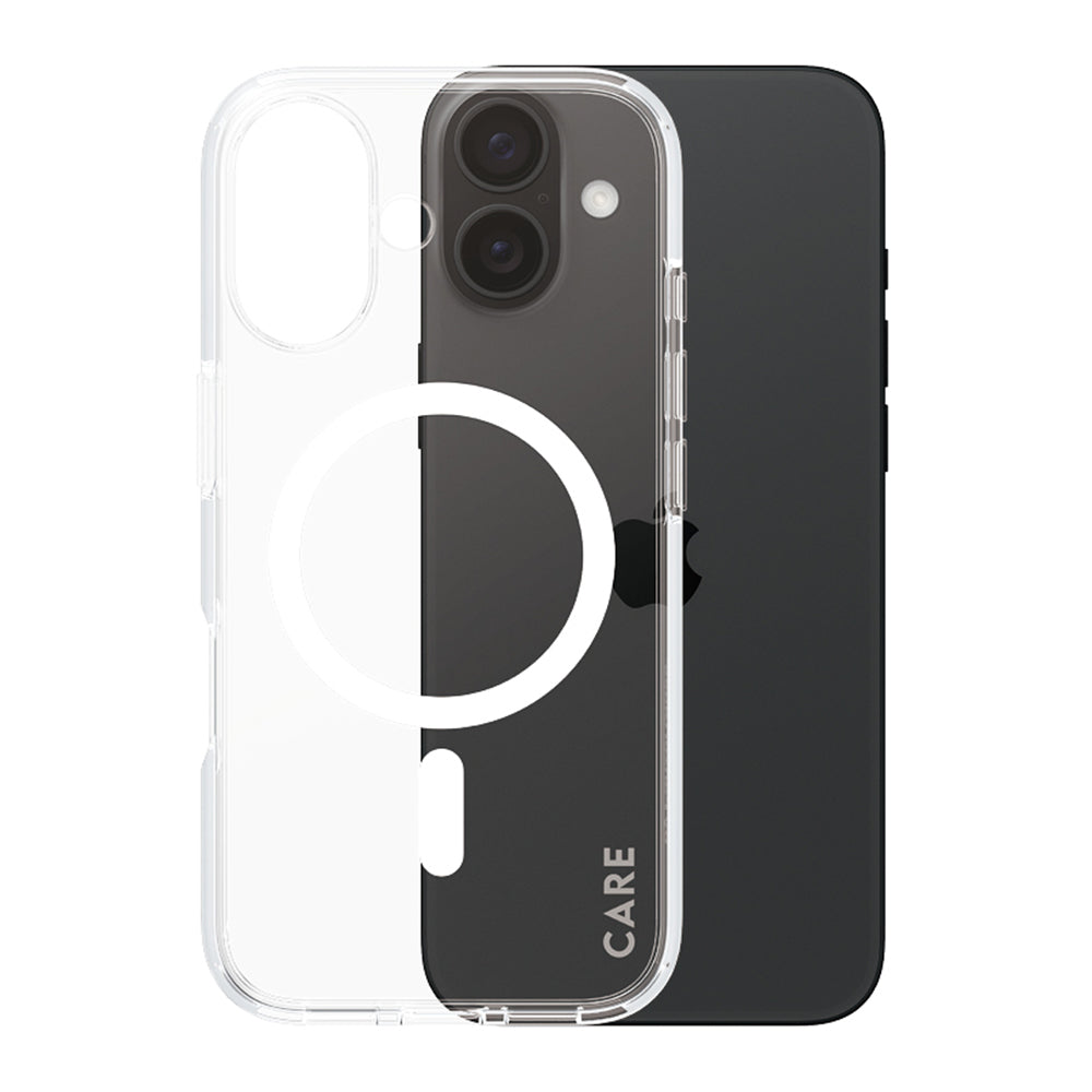 Husa MagSafe pentru Apple iPhone 16, PanzerGlass, Care Urban Combat, Transparenta Alba