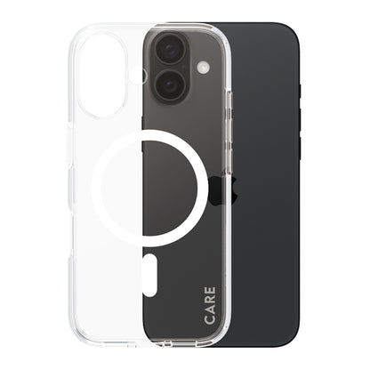 Husa MagSafe pentru Apple iPhone 16, PanzerGlass, Care Urban Combat, Transparenta Alba