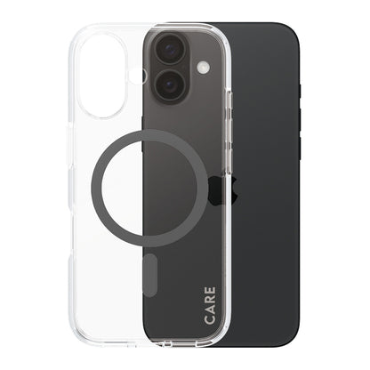 Husa MagSafe pentru Apple iPhone 16, PanzerGlass, Care Urban Combat, Transparenta Neagra