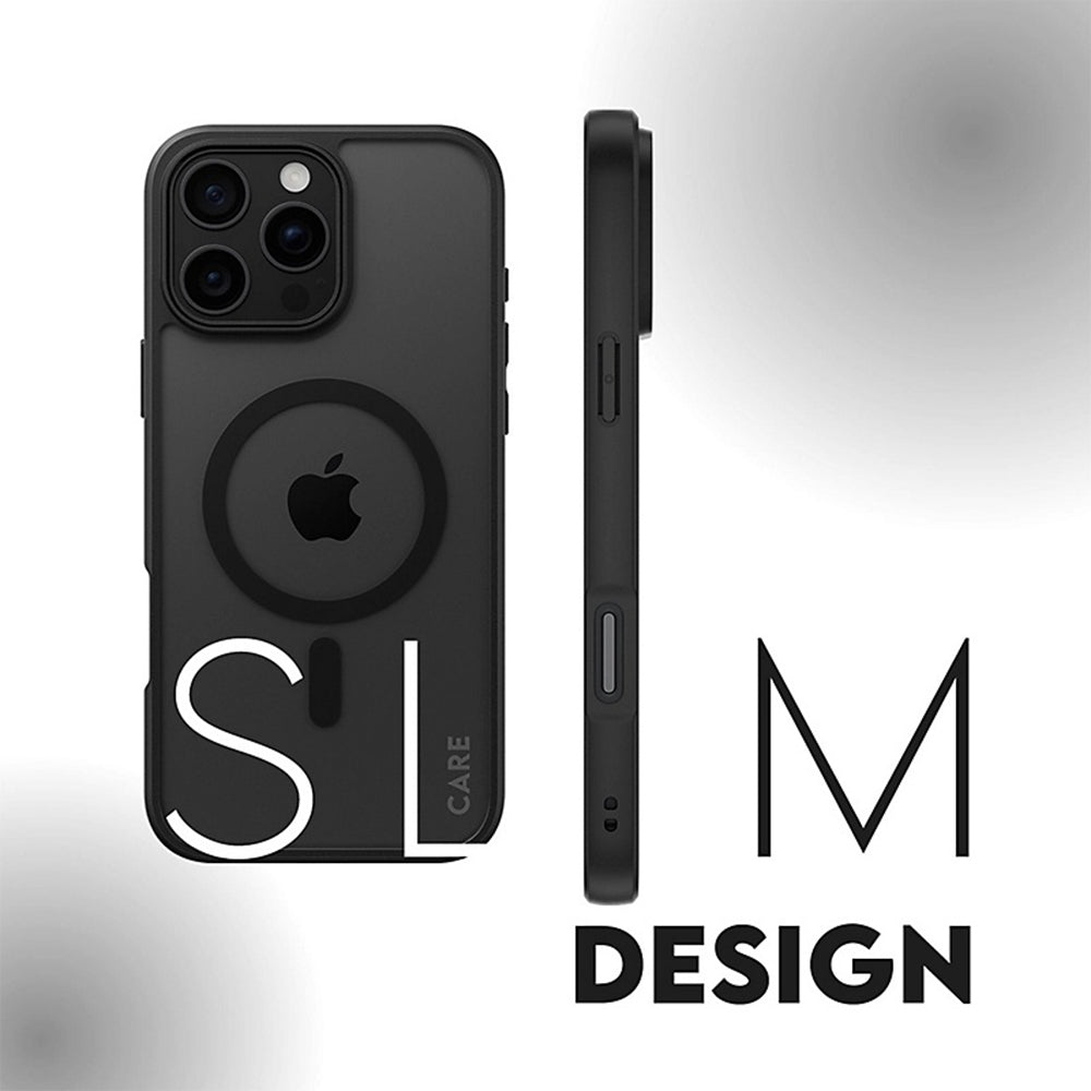 Husa MagSafe pentru Apple iPhone 16, PanzerGlass, Frame, Transparenta Neagra