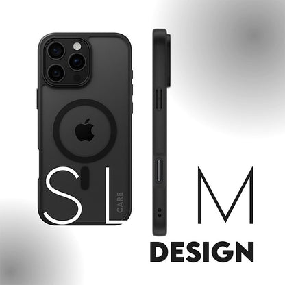 Husa MagSafe pentru Apple iPhone 16, PanzerGlass, Frame, Transparenta Neagra